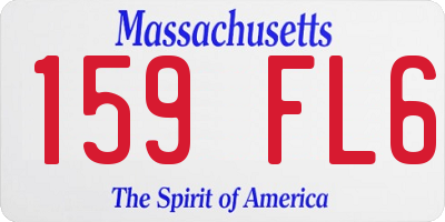 MA license plate 159FL6