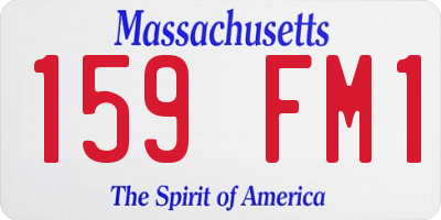 MA license plate 159FM1