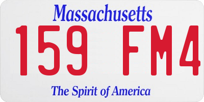 MA license plate 159FM4