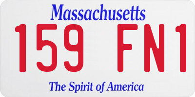 MA license plate 159FN1