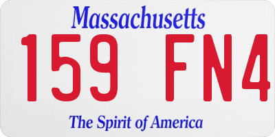 MA license plate 159FN4