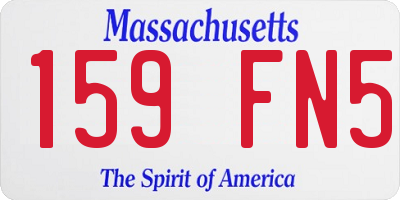 MA license plate 159FN5