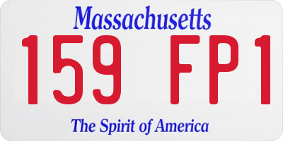 MA license plate 159FP1