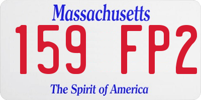 MA license plate 159FP2