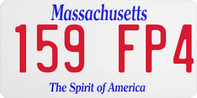 MA license plate 159FP4