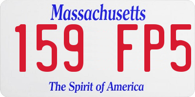 MA license plate 159FP5