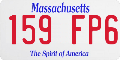 MA license plate 159FP6