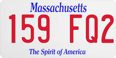 MA license plate 159FQ2