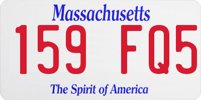 MA license plate 159FQ5