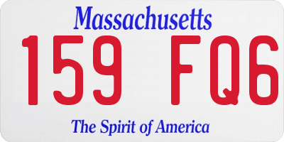 MA license plate 159FQ6