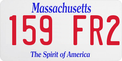 MA license plate 159FR2