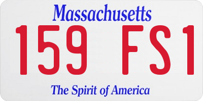 MA license plate 159FS1