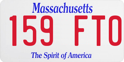 MA license plate 159FT0