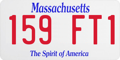 MA license plate 159FT1