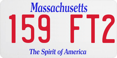 MA license plate 159FT2