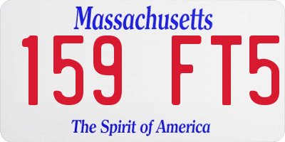 MA license plate 159FT5