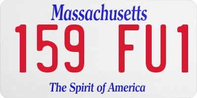 MA license plate 159FU1
