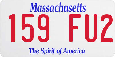 MA license plate 159FU2