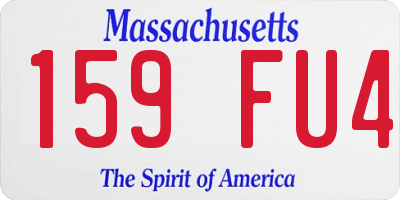 MA license plate 159FU4