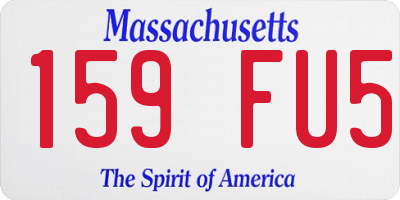 MA license plate 159FU5
