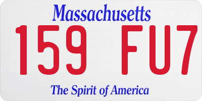 MA license plate 159FU7