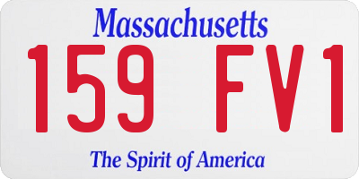MA license plate 159FV1