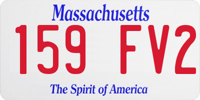 MA license plate 159FV2