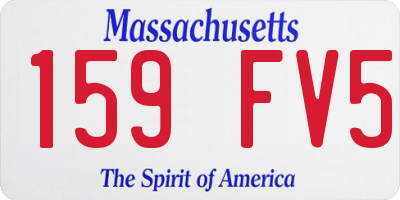 MA license plate 159FV5