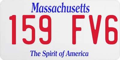 MA license plate 159FV6