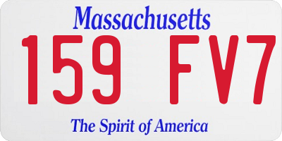 MA license plate 159FV7