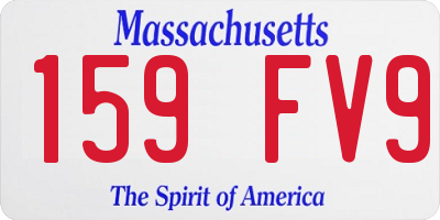 MA license plate 159FV9