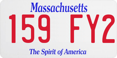 MA license plate 159FY2