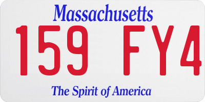 MA license plate 159FY4