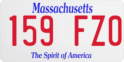 MA license plate 159FZ0