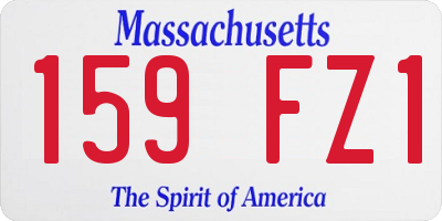 MA license plate 159FZ1