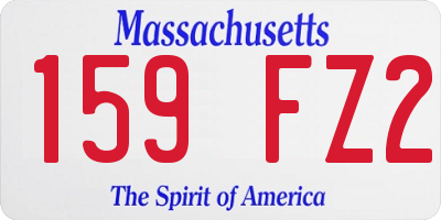 MA license plate 159FZ2