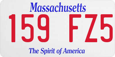 MA license plate 159FZ5