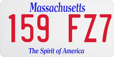 MA license plate 159FZ7