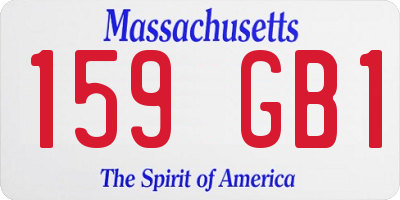 MA license plate 159GB1
