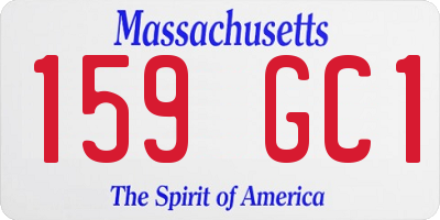 MA license plate 159GC1
