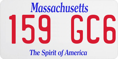 MA license plate 159GC6