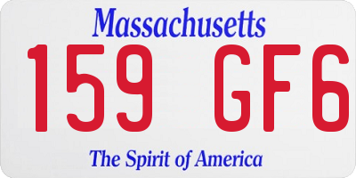 MA license plate 159GF6