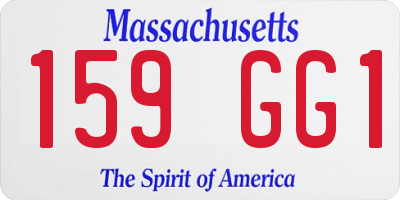 MA license plate 159GG1