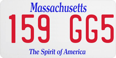 MA license plate 159GG5