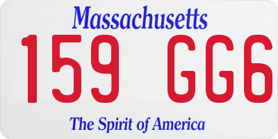 MA license plate 159GG6