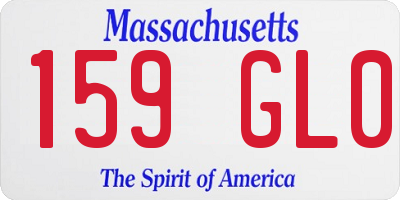 MA license plate 159GL0