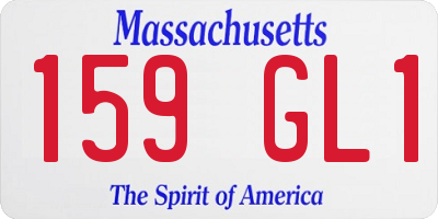 MA license plate 159GL1