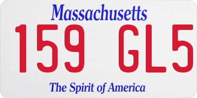 MA license plate 159GL5