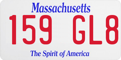 MA license plate 159GL8