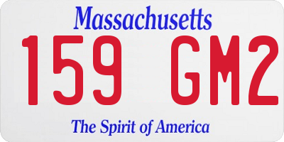 MA license plate 159GM2